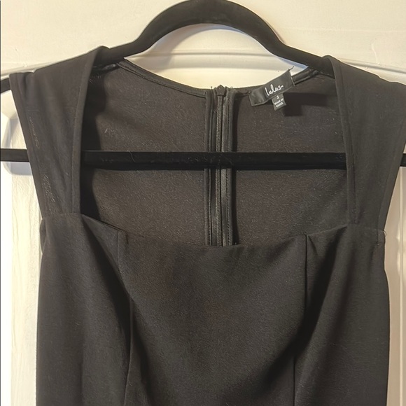 Lulu's Black Sheath V-Neck wide leg romper Jumpsuit Cocktail - Picture 3 of 7